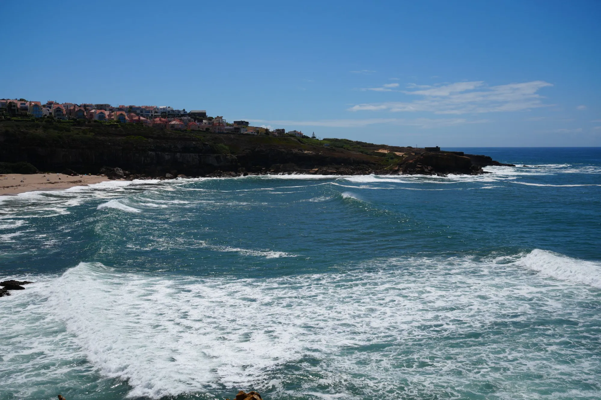 The Atlantic rolling into a bay